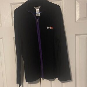 FedEx Black Zip Up Sweater